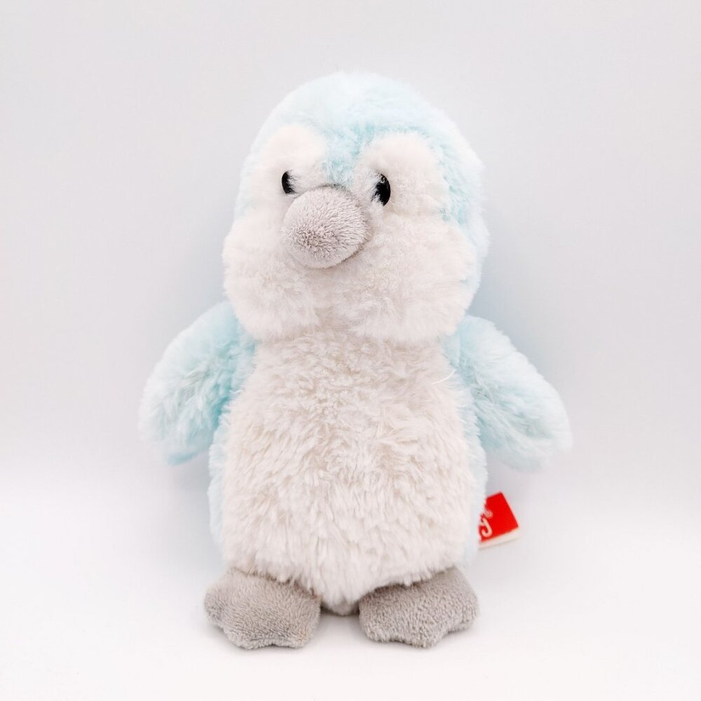 Gitzy Baby Plush 8" Blue Penguin Rattle Lovey